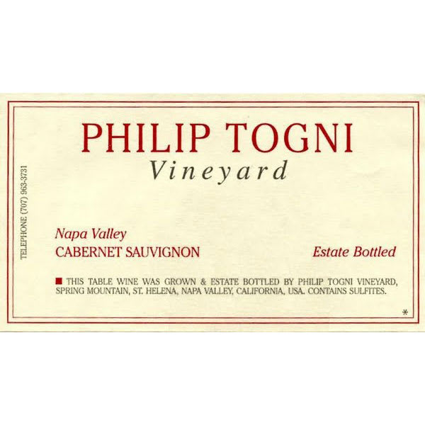 Rượu vang đỏ Philip Togni Cabernet Sauvignon (chai Magnum 1,5 lít) 1992