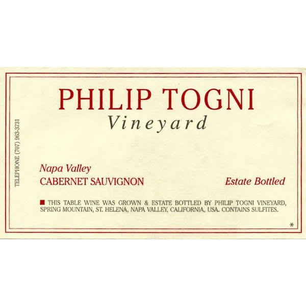 Rượu vang đỏ Philip Togni Cabernet Sauvignon 1991