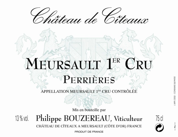 Rượu vang trằng Philippe Bouzereau - Chateau de Citeaux Meursault Perrieres Premier Cru 2007