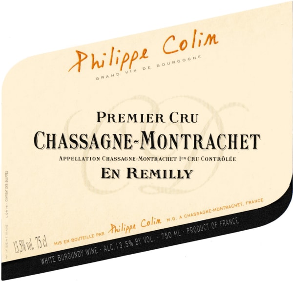 Rượu vang trằng Philippe Colin Chassagne-Montrachet En Remilly Premier Cru 2020