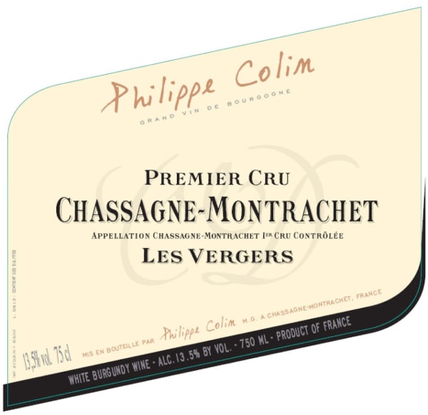 Rượu vang trằng Philippe Colin Chassagne-Montrachet Les Vergers Premier Cru 2018