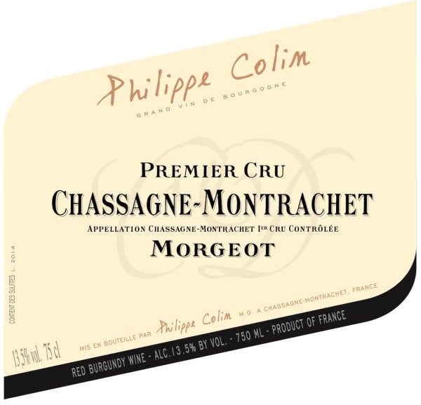 Rượu vang trằng Philippe Colin Chassagne-Montrachet Morgeot Premier Cru 2020