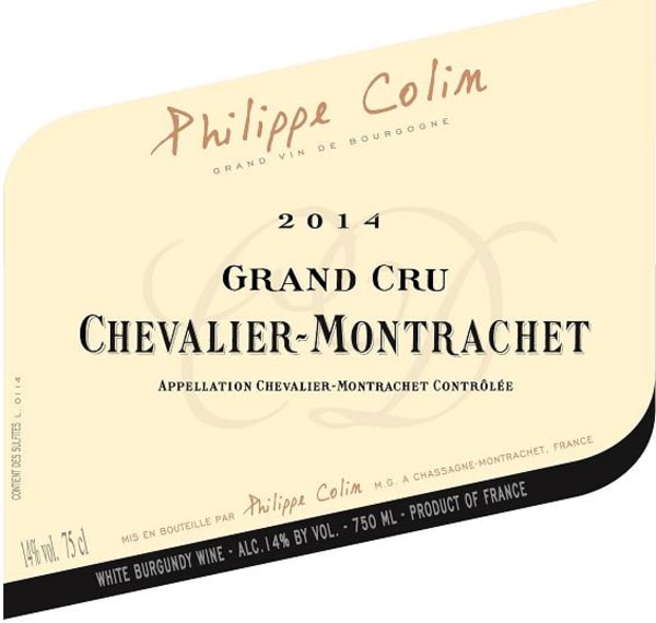 Rượu vang trằng Philippe Colin Chevalier-Montrachet Grand Cru 2014