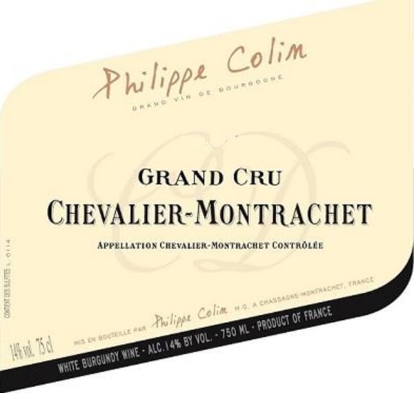 Rượu vang trằng Philippe Colin Chevalier-Montrachet Grand Cru 2017