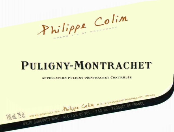 Rượu vang trằng Philippe Colin Puligny-Montrachet Blanc 2012
