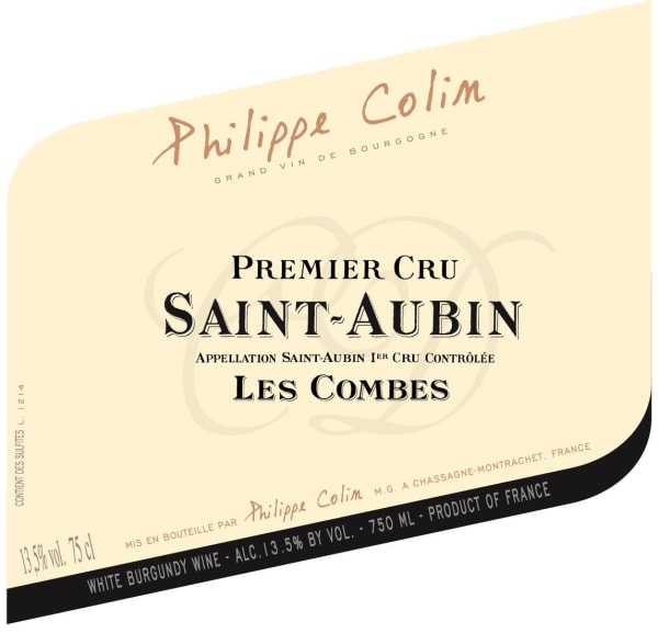 Rượu vang trằng Philippe Colin Saint-Aubin Les Combes Premier Cru 2020