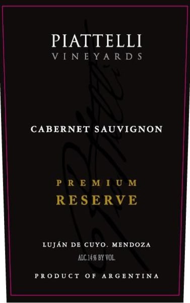 Rượu vang đỏ Piattelli Premium Reserve Cabernet Sauvignon 2016