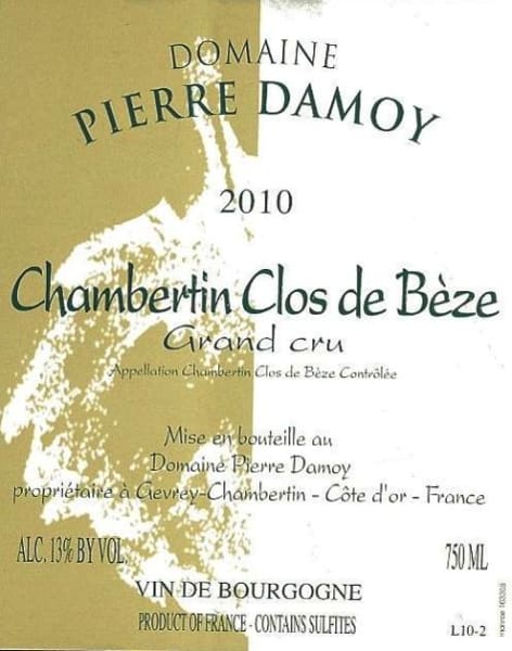 Rượu vang đỏ Pierre Damoy Chambertin Clos de Beze Grand Cru 2010