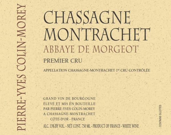 Rượu vang trằng Pierre-Yves Colin-Morey Chassagne-Montrachet Abbaye de Morgeot Premier Cru 2020