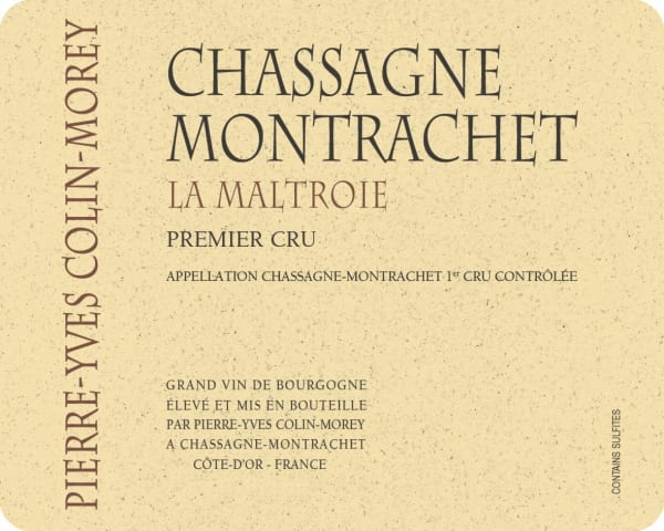 Rượu vang trằng Pierre-Yves Colin-Morey Chassagne-Montrachet La Maltroie Premier Cru 2018