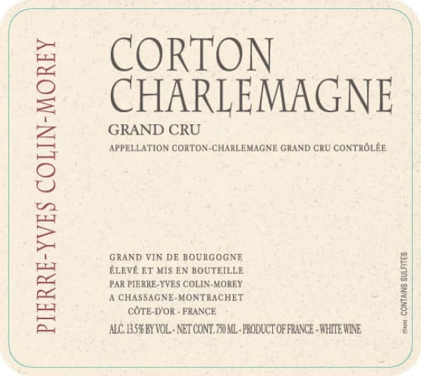 Rượu vang trằng Pierre-Yves Colin-Morey Corton-Charlemagne Grand Cru 2017
