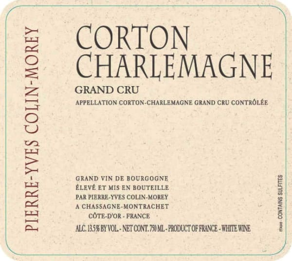 Rượu vang trằng Pierre-Yves Colin-Morey Corton-Charlemagne Grand Cru 2021