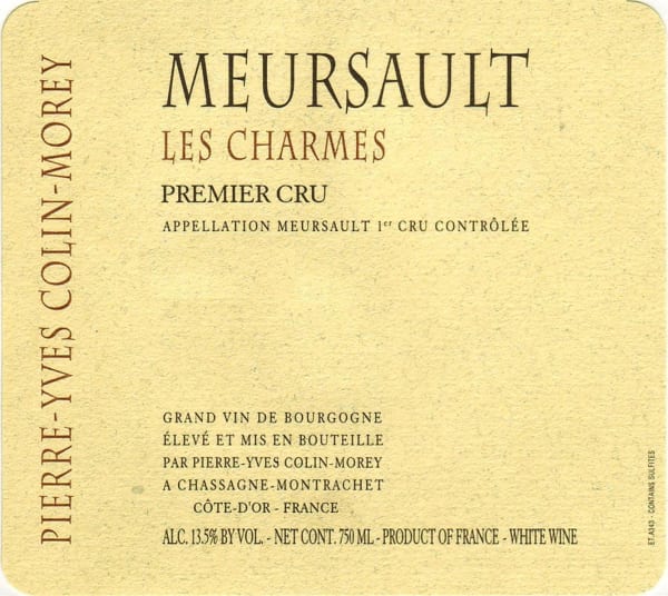 Rượu vang trằng Pierre-Yves Colin-Morey Meursault Les Charmes 2006