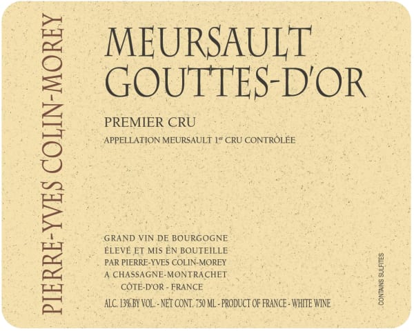 Rượu vang trằng Pierre-Yves Colin-Morey Meursault Les Gouttes d'Or Premier Cru 2020