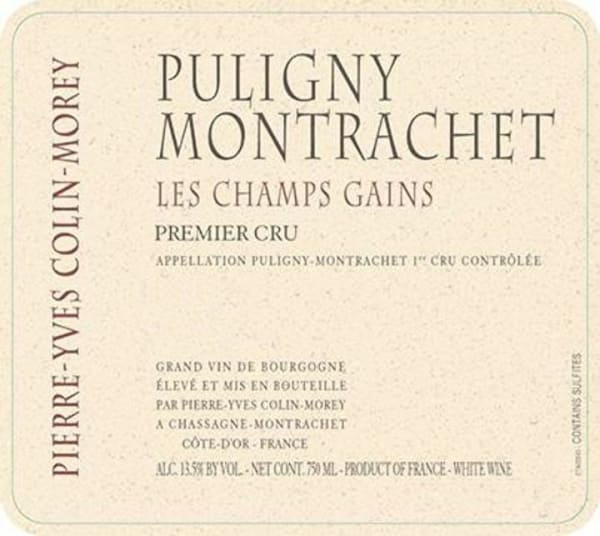 Rượu vang trằng Pierre-Yves Colin-Morey Puligny-Montrachet Champs Gains Premier Cru 2019