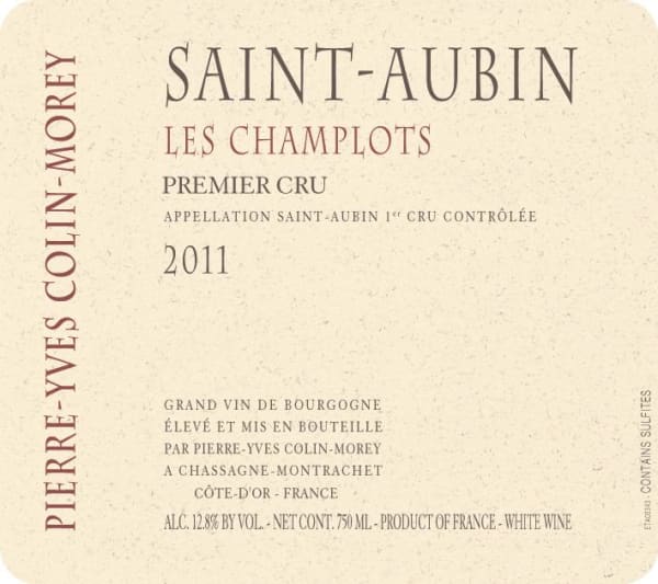 Rượu vang trằng Pierre-Yves Colin-Morey Saint-Aubin Les Champlots 2011