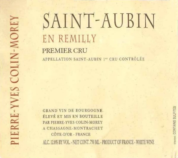 Rượu vang trằng Pierre-Yves Colin-Morey St-Aubin En Remilly Premier Cru 2021