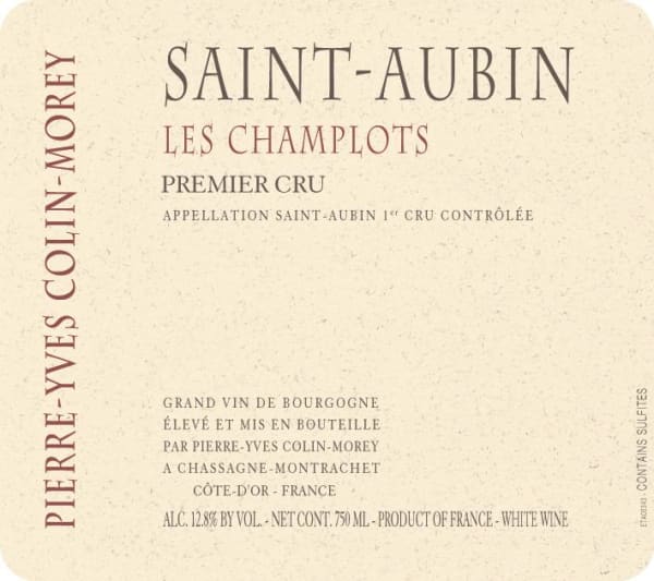 Rượu vang trằng Pierre-Yves Colin-Morey St-Aubin Les Champlots Premier Cru 2021