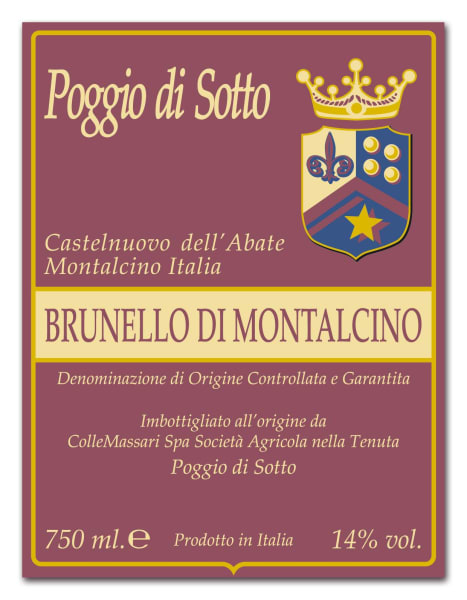 Rượu vang đỏ Poggio di Sotto Brunello di Montalcino 2015