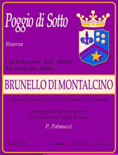 Rượu vang đỏ Poggio di Sotto Brunello di Montalcino Riserva 2008