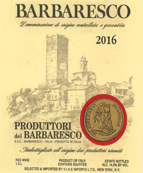 Rượu vang đỏ Produttori del Barbaresco Barbaresco (chai 3 lít) 2016