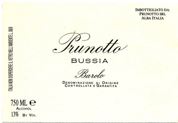 Rượu vang đỏ Prunotto Barolo Bussia (1.5 Liter Magnum-scuffed label) 1999