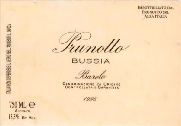 Rượu vang đỏ Prunotto Barolo Bussia (1.5 Liter Magum) 1996