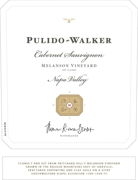 Rượu vang đỏ Pulido Walker Melanson Vineyard Cabernet Sauvignon 2012