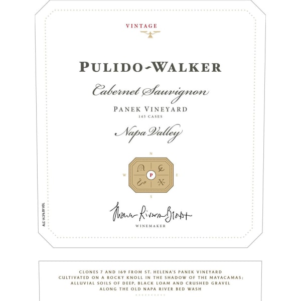 Rượu vang đỏ Pulido Walker Panek Vineyard Cabernet Sauvignon 2015