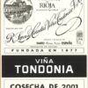 Rượu vang trằng R. Lopez de Heredia Rioja White Vina Tondonia Gran Reserva 2001