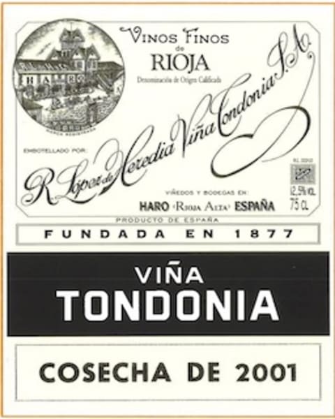 Rượu vang trằng R. Lopez de Heredia Rioja White Vina Tondonia Gran Reserva 2001