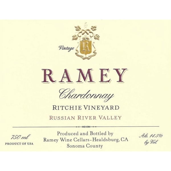 Rượu vang trằng Ramey Ritchie Vineyard Chardonnay (chai Magnum 1,5 lít) 2005