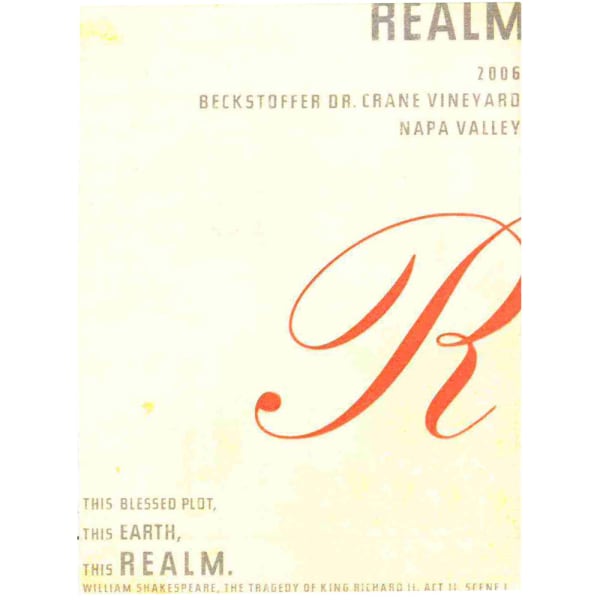 Rượu vang đỏ Realm Cellars Beckstoffer Dr. Crane Cabernet Sauvignon (chai Magnum 1,5 lít) 2006