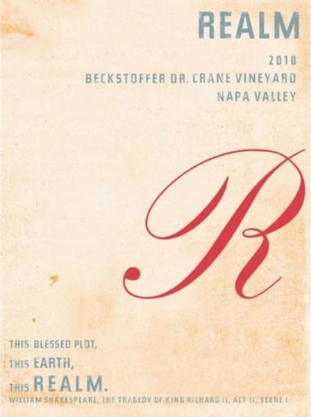 Rượu vang đỏ Realm Cellars Beckstoffer Dr. Crane Cabernet Sauvignon 2010