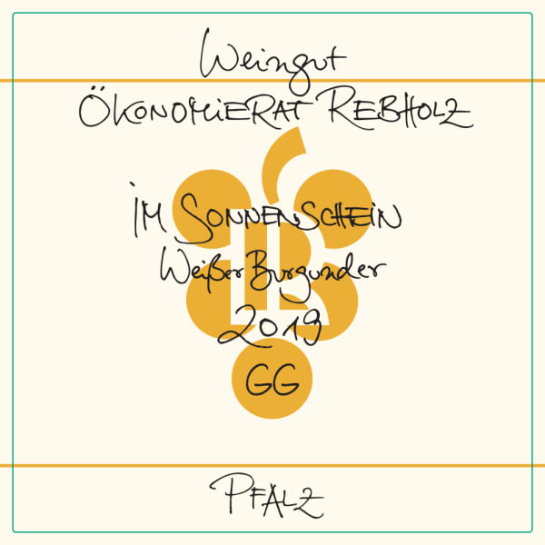 Rượu vang trằng Rebholz Im Sonnenschein Pinot Blanc Grosses Gewachs 2019