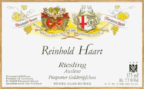 Rượu vang trằng Reinhold Haart Piesporter Goldtrophen QbA 2010