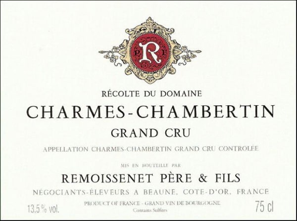 Rượu vang đỏ Remoissenet Charmes-Chambertin Grand Cru 2008