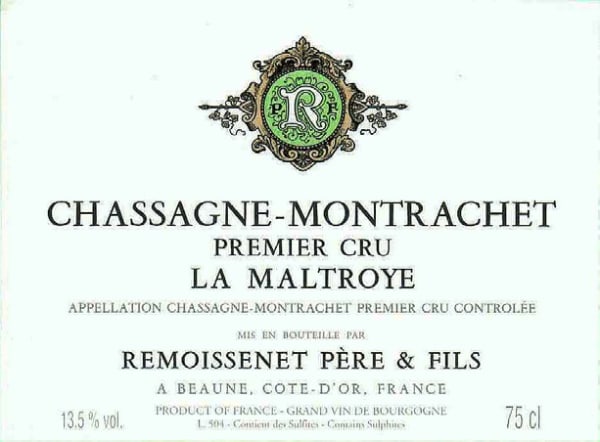 Rượu vang trằng Remoissenet Chassagne-Montrachet Maltroie Premier Cru 2019