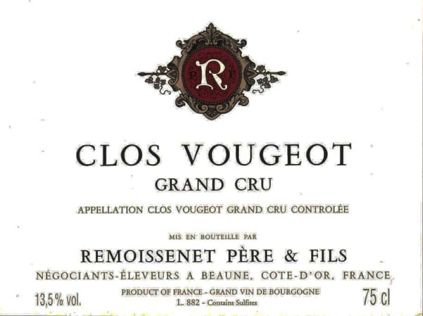 Rượu vang đỏ Remoissenet Clos Vougeot Grand Cru 2013