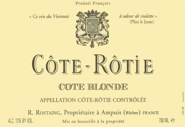 Rượu vang đỏ Rene Rostaing Cote-Rotie Cote Blonde 1998