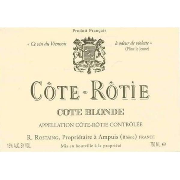 Rượu vang đỏ Rene Rostaing Cote-Rotie Cote Blonde 2001