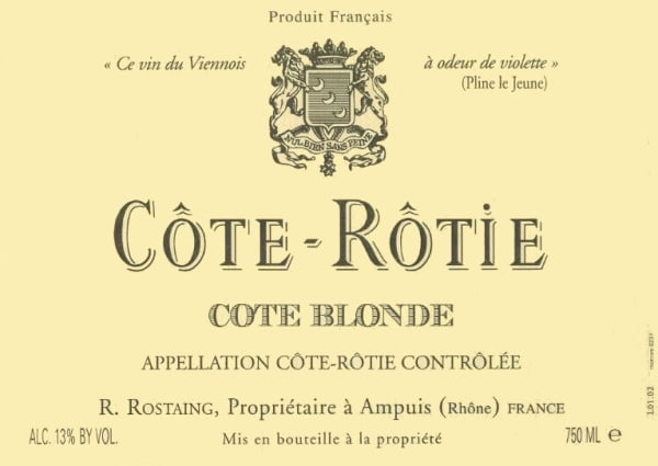 Rượu vang đỏ Rene Rostaing Cote-Rotie Cote Blonde 2010
