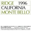 Rượu vang đỏ Ridge Monte Bello 1996