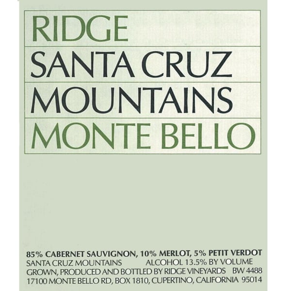Rượu vang đỏ Ridge Monte Bello (chai 3 lít) 2002