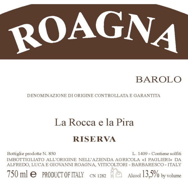 Rượu vang đỏ Roagna Barolo La Rocca E La Pira Riserva 1996