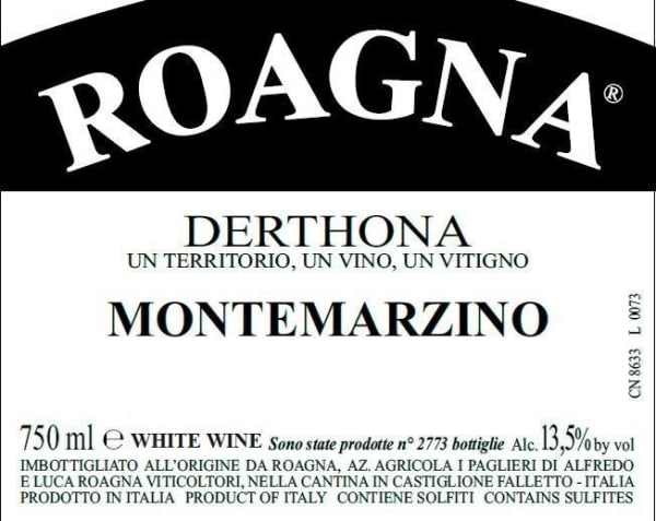 Rượu vang trằng Roagna Derthona Montemarzino Timorasso 2021