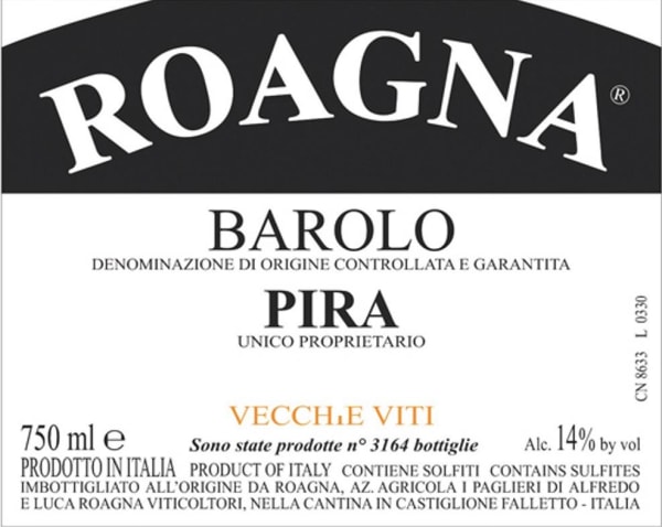 Rượu vang đỏ Roagna Pira Vecchie Viti 2018