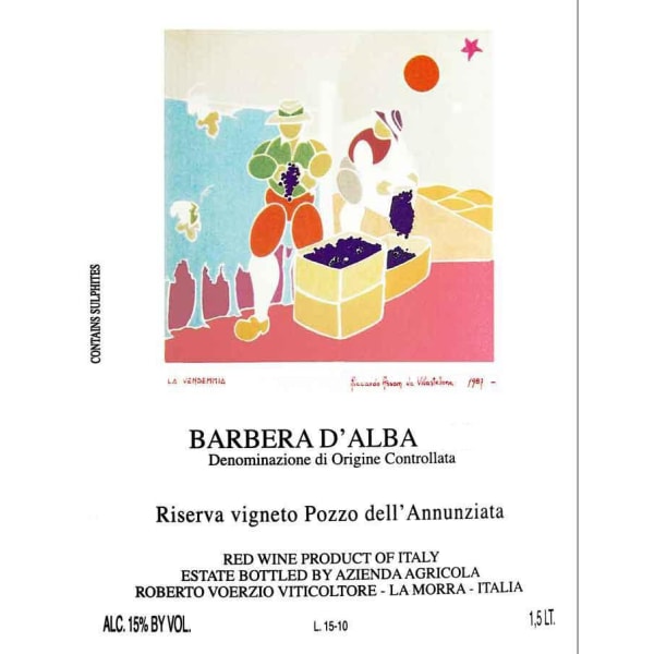 Rượu vang đỏ Roberto Voerzio Barbera d'Alba Riserva Vigneto Pozzo dell'Annunziata (1.5 Liter) 2012