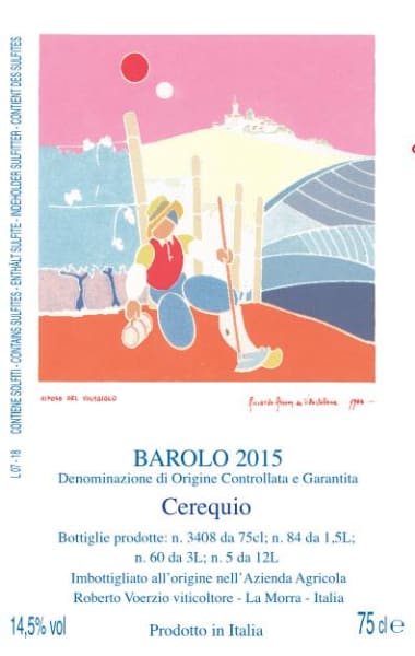 Rượu vang đỏ Roberto Voerzio Barolo Cerequio 2015