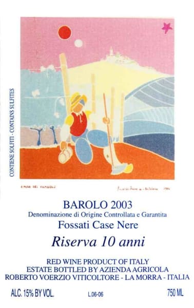 Rượu vang đỏ Roberto Voerzio Barolo Riserva 10 Anni Fossati Case Nere 2003